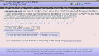 Crossword Solver [upl. by Akeemaj]