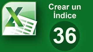 Tutorial Excel Cap 36 Crear un Indice [upl. by Delanos439]