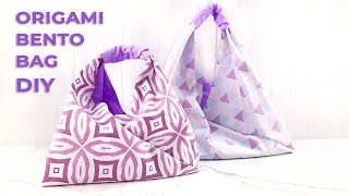 ORIGAMI BAG Tutorial  EASY Market Tote OR Bento Bag  Step By Step Instructions [upl. by Aniles]