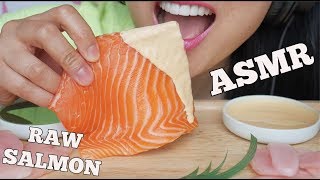 ASMR RAW SALMON SAVAGE EATING SOUNDS NO TALKING  SASASMR [upl. by Geilich]