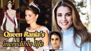 The incredible life of Queen Rania of Jordan  the most beautiful consort in the world [upl. by Ahsain803]