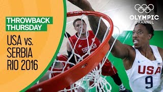 USA vs Serbia  Basketball  Rio 2016  Condensed Game  Throwback Thursday [upl. by Fidel]