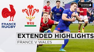 France v Wales  EXTENDED Highlights  LastMinute Try Denies Wales  2021 Guinness Six Nations [upl. by Maxi]