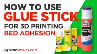 How To Use Glue Stick for 3D Printer Bed Adhesion [upl. by Ariaet]