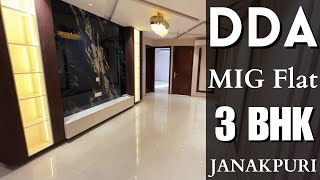 Luxury 3 BHK DDA Big MIG Flat in JANAKPURI  Park Facing amp Ready to Move  A50 [upl. by Lucinda]