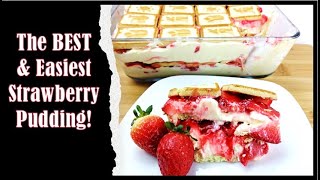 The BEST amp Easiest Strawberry Pudding [upl. by Moht500]