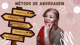 Metodologia Método de Abordagem [upl. by Schrick375]