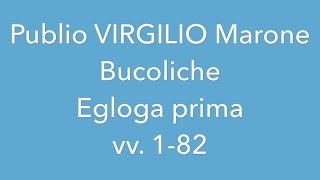 Virgilio  Bucoliche  Egloga prima  vv 182 [upl. by Kornher]