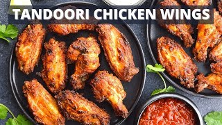 Tandoori Chicken Wings Recipe in Oven and Air Fryer [upl. by Imefulo]