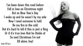 Ariana Grande  SANTA TELL ME Lyrics [upl. by Perreault]