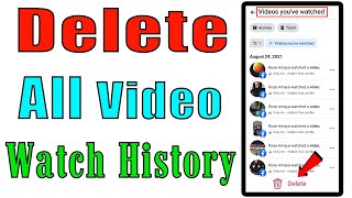 How to delete Facebook watched video list  Clear video watch history Facebook [upl. by Merrile789]