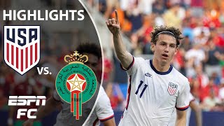 USMNT cruise to 30 win over Morocco  USMNT Highlights  ESPN FC [upl. by Sessylu223]