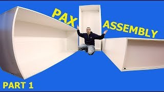 IKEA PAX Wardrobe Assembly PART 1 [upl. by Ijar]