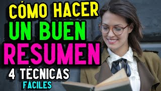 CÓMO HACER UN BUEN RESUMEN 4 técnicas textuales muy fáciles [upl. by Benkley399]