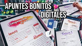 APUNTES BONITOS DIGITALES EN WORD  IPAD PRO  DanielaGmr â™Ą [upl. by Eecyaj]