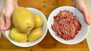 HAI PATATE E CARNE MACINATA PROVA A FARE QUESTA RICETTA FACILE E VELOCE asmr [upl. by Clovah]