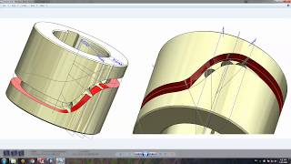 Straight Groove on Cylindrical Surface  SolidWorks Tutorial [upl. by Theron]