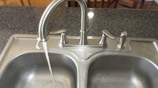 INSTALLING A KITCHEN FAUCET  HOW TO [upl. by Gadmon]