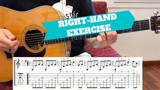 RIGHT HAND STUDY  flatpicking guitar lesson [upl. by Samuelson]