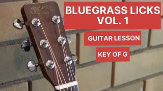 Bluegrass Licks Vol 1 Guitar Lesson [upl. by Airtal]