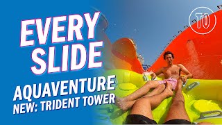 Aquaventure Waterpark Dubai TRIDENT TOWER POV [upl. by Marcin837]