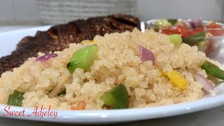 How To Make Attieke  Akyeke With Fried Tilapia From Scratch  Gluten Free Couscous Pt 2 [upl. by Lime]