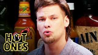 Theo Von Fights the Dark Arts While Eating Spicy Wings  Hot Ones [upl. by Alrahc]