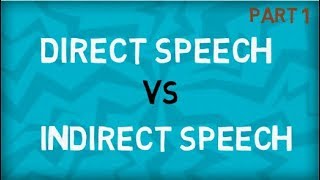 Direct Speech  Indirect Speech  Types of Speech [upl. by Eb]