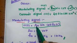 Amplitude Modulation  Important Problems solved [upl. by Albin]