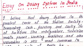 Essay on dowry system in India  best essay on dowry system in India SUVIEducationChannel [upl. by Rednal]