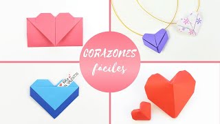 💞 4 Corazones de papel fáciles para regalar en San Valentín [upl. by Zemaj]