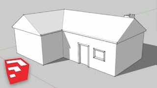 SketchUp 8 Lessons Making a Simple House [upl. by Eek]