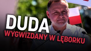 Andrzej Duda wygwizdany w Lęborku Znowu trudna przeprawa Prezydenta na Kaszubach [upl. by Guibert]