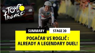 TDF2020  Stage 20  Pogačar vs Roglič Already a legendary duel [upl. by Kutzenco]