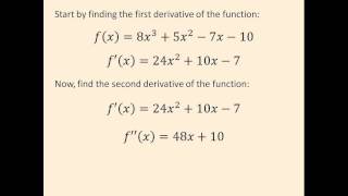 Finding Inflection Points [upl. by Madeleine280]