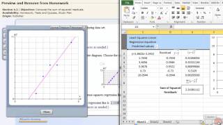 Least Squares Linear Regression  EXCEL [upl. by Llorre]