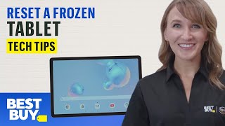 Reset Your Frozen Tablet  Tech Tips from Best Buy [upl. by Petrick]