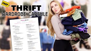 I Tried A THRIFTED Capsule Wardrobe  budget friendly [upl. by Teresita]